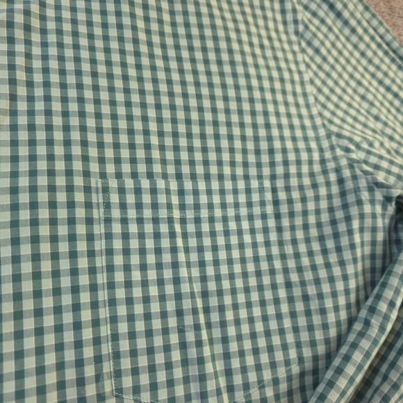 J Crew Shirt XL Slim Fit Green Check Long Sleeve Button Down Pocket Cotton - Picture 3 of 9